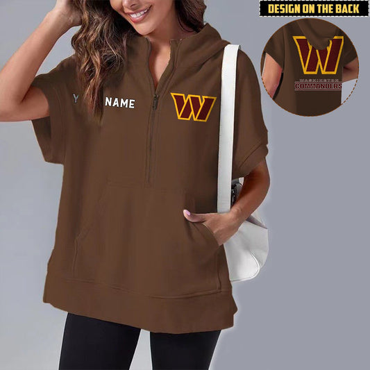WAS x NFL Short Sleeve Zip Hoodie DATND TANTD