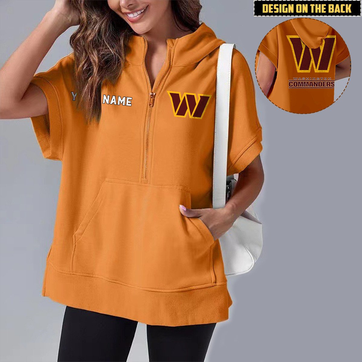 WAS x NFL Short Sleeve Zip Hoodie DATND TANTD