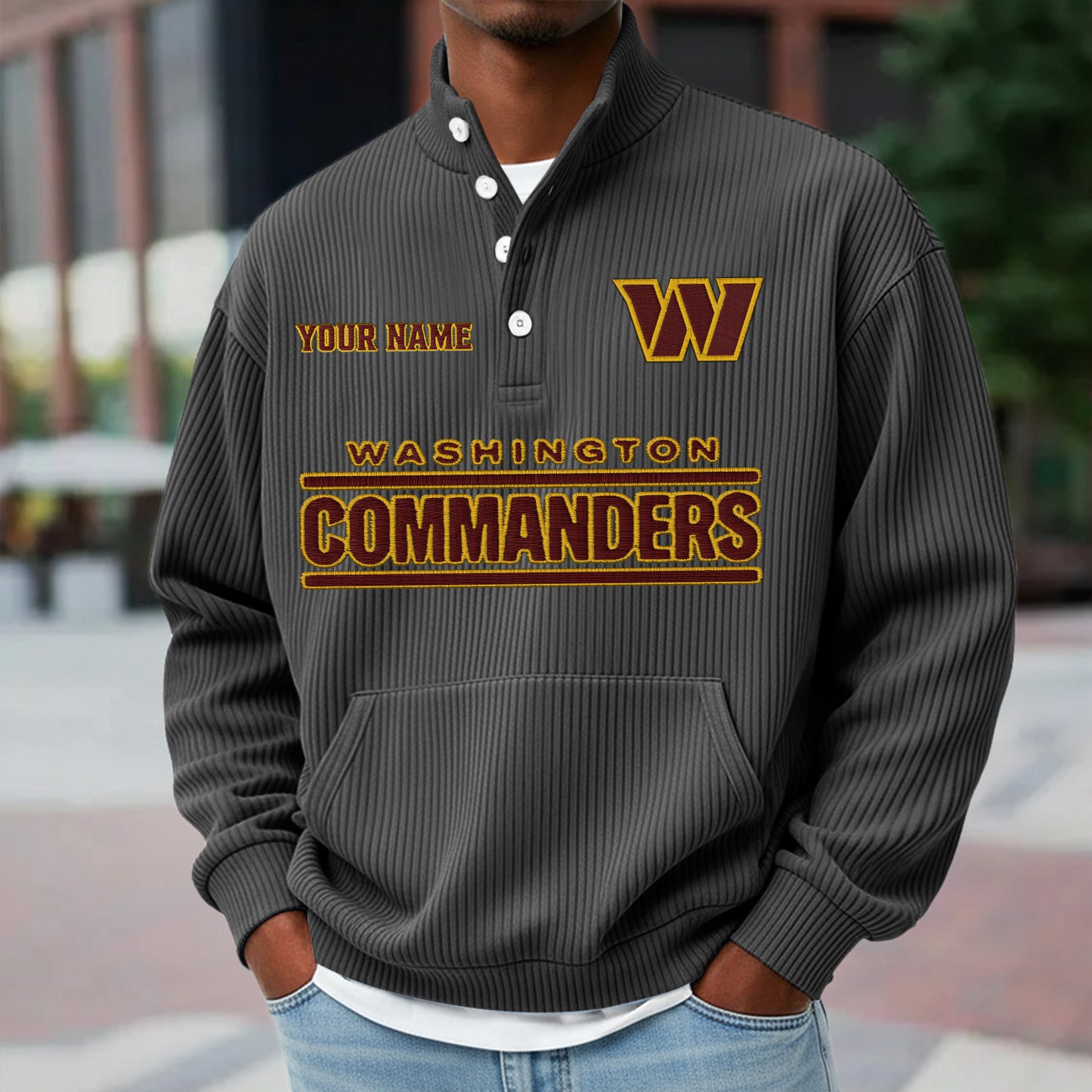 WAS x NFL Waffle High Neck Long Sleeved Sweatshirt DATND TANTD 221125