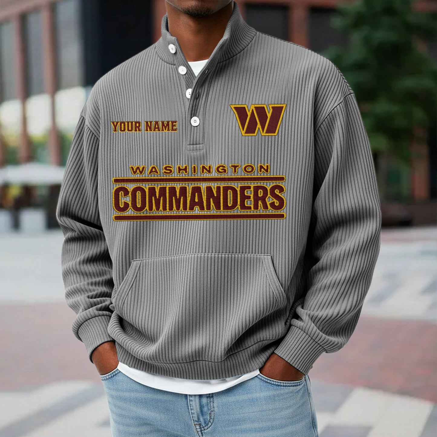 WAS x NFL Waffle High Neck Long Sleeved Sweatshirt DATND TANTD 221125