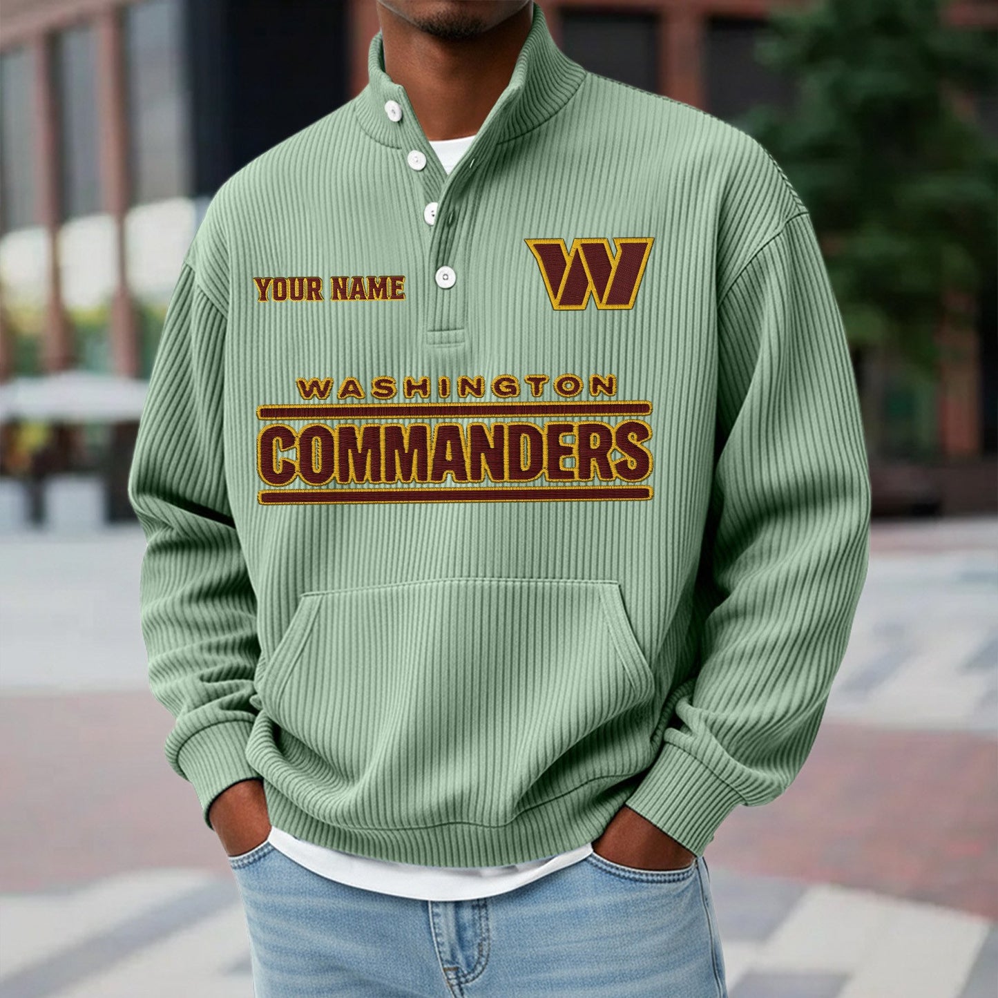 WAS x NFL Waffle High Neck Long Sleeved Sweatshirt DATND TANTD 221125
