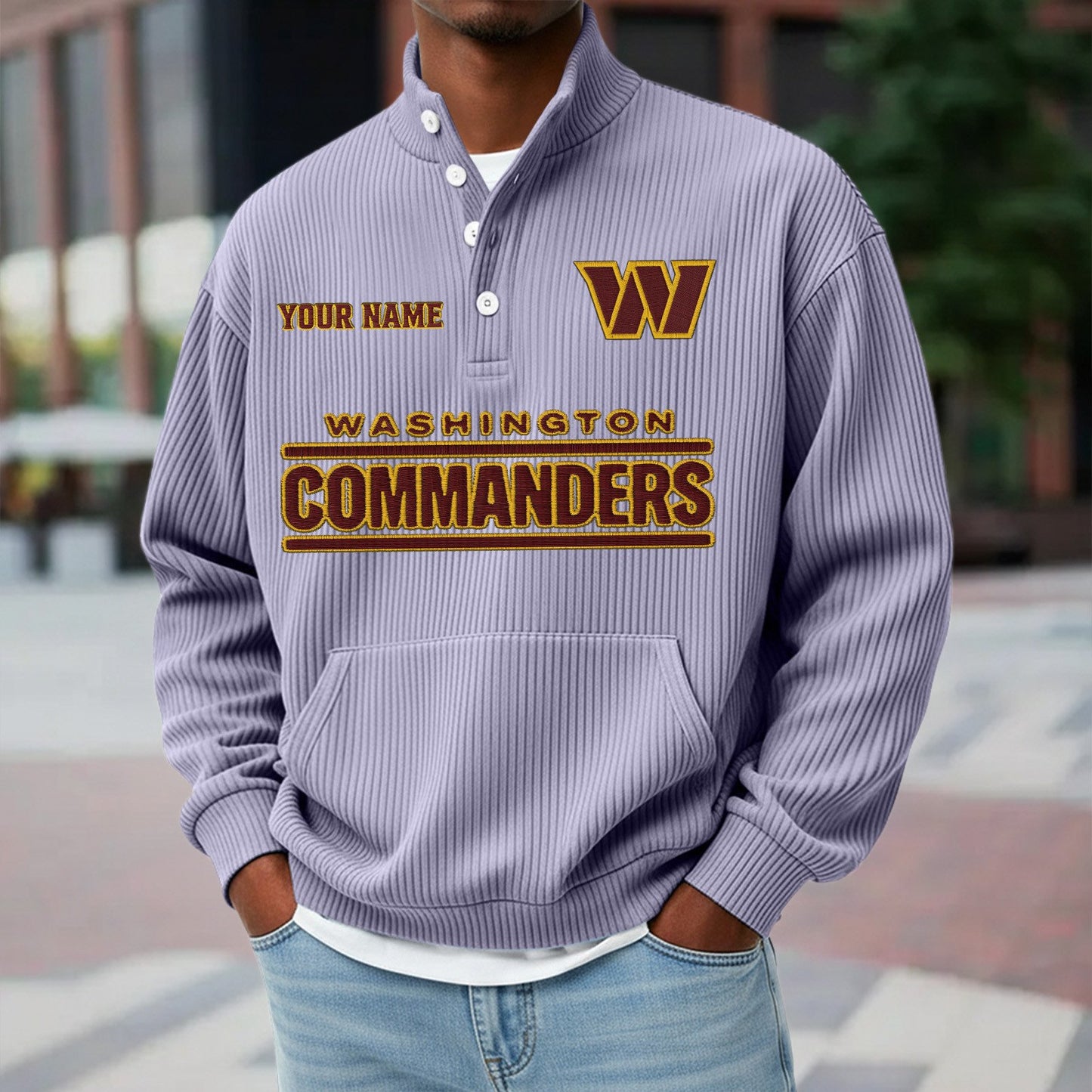 WAS x NFL Waffle High Neck Long Sleeved Sweatshirt DATND TANTD 221125