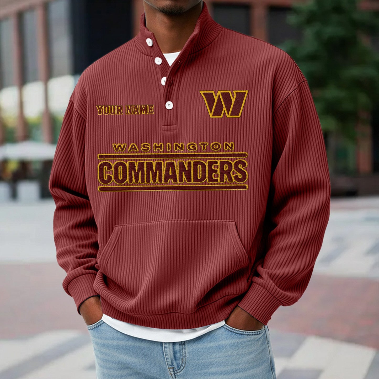 WAS x NFL Waffle High Neck Long Sleeved Sweatshirt DATND TANTD 221125