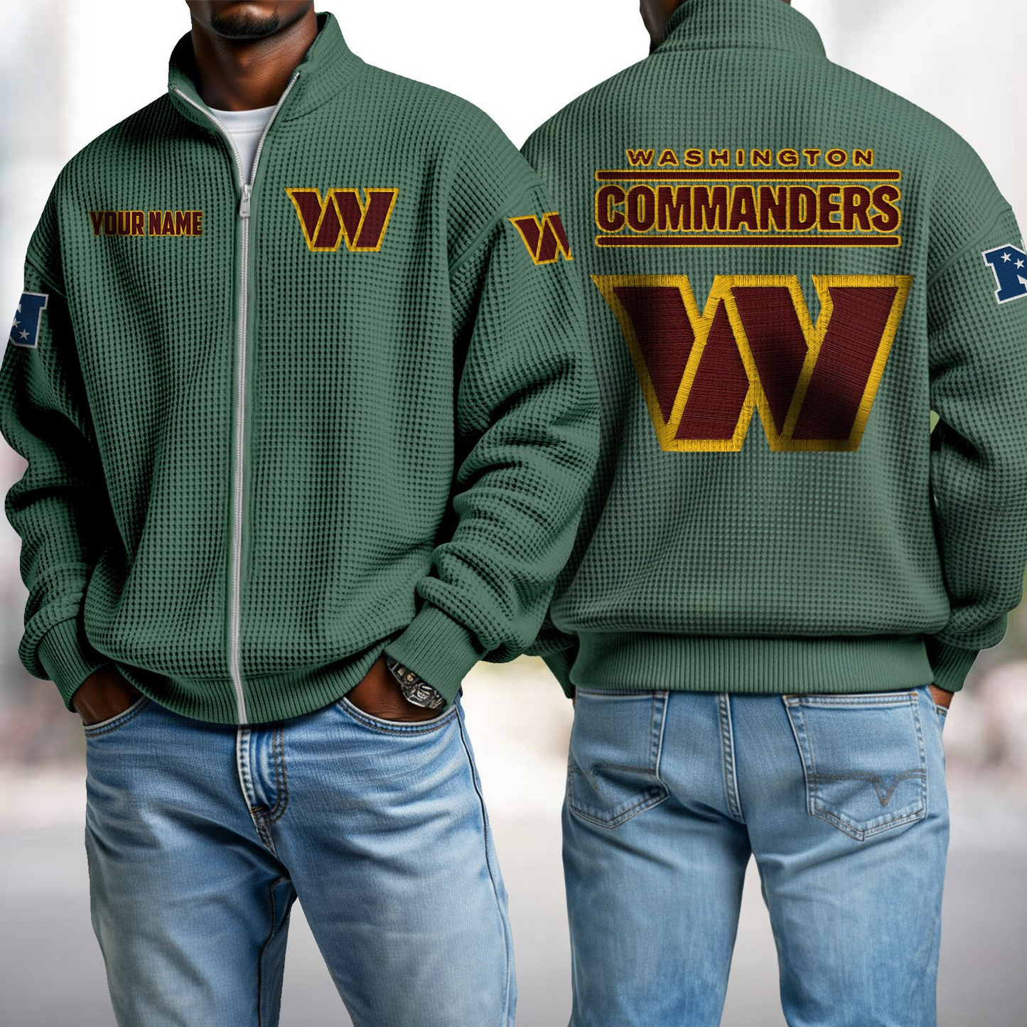 WAS x NFL Waffle Zip-Up Sweatshirt DatND DVT