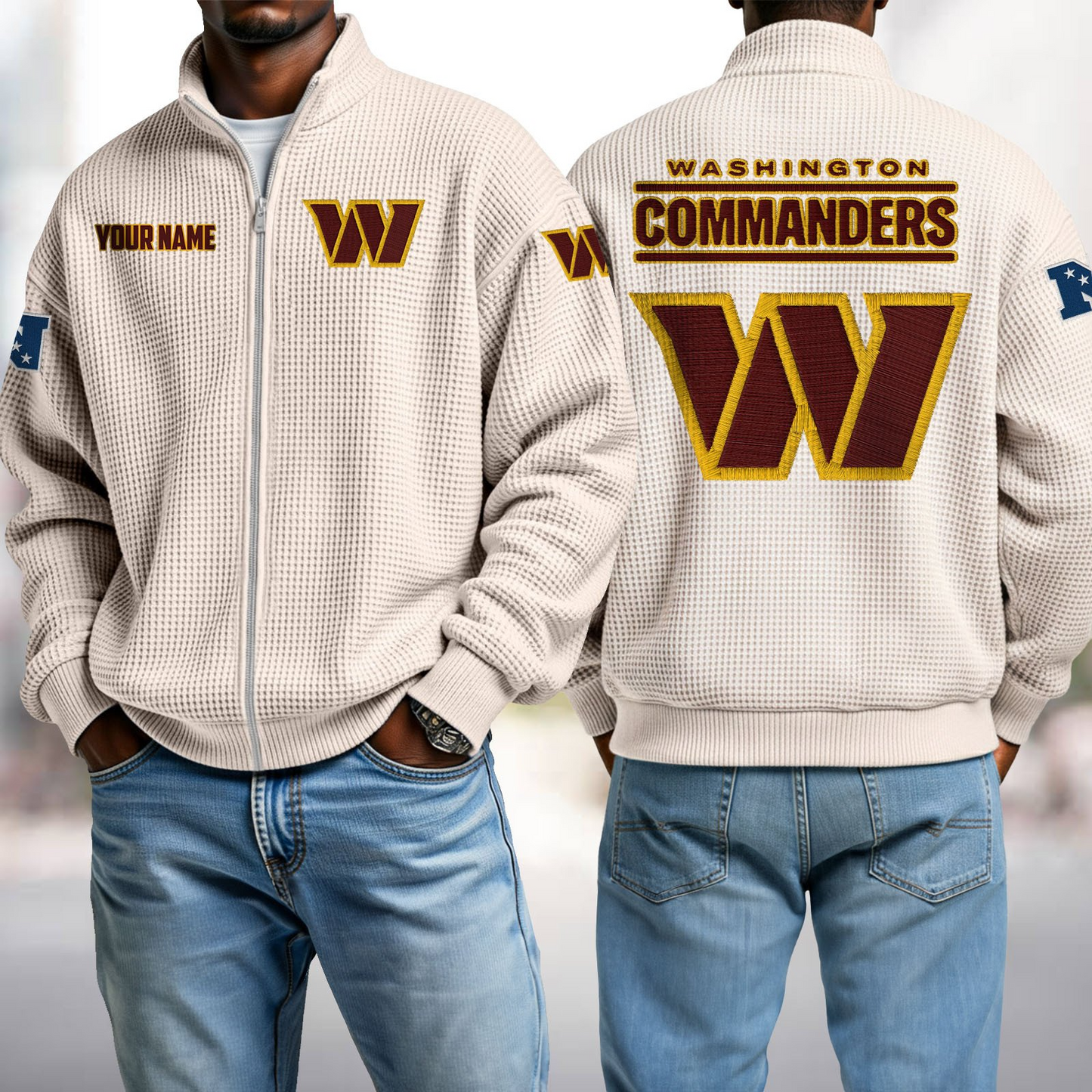 WAS x NFL Waffle Zip-Up Sweatshirt DatND DVT