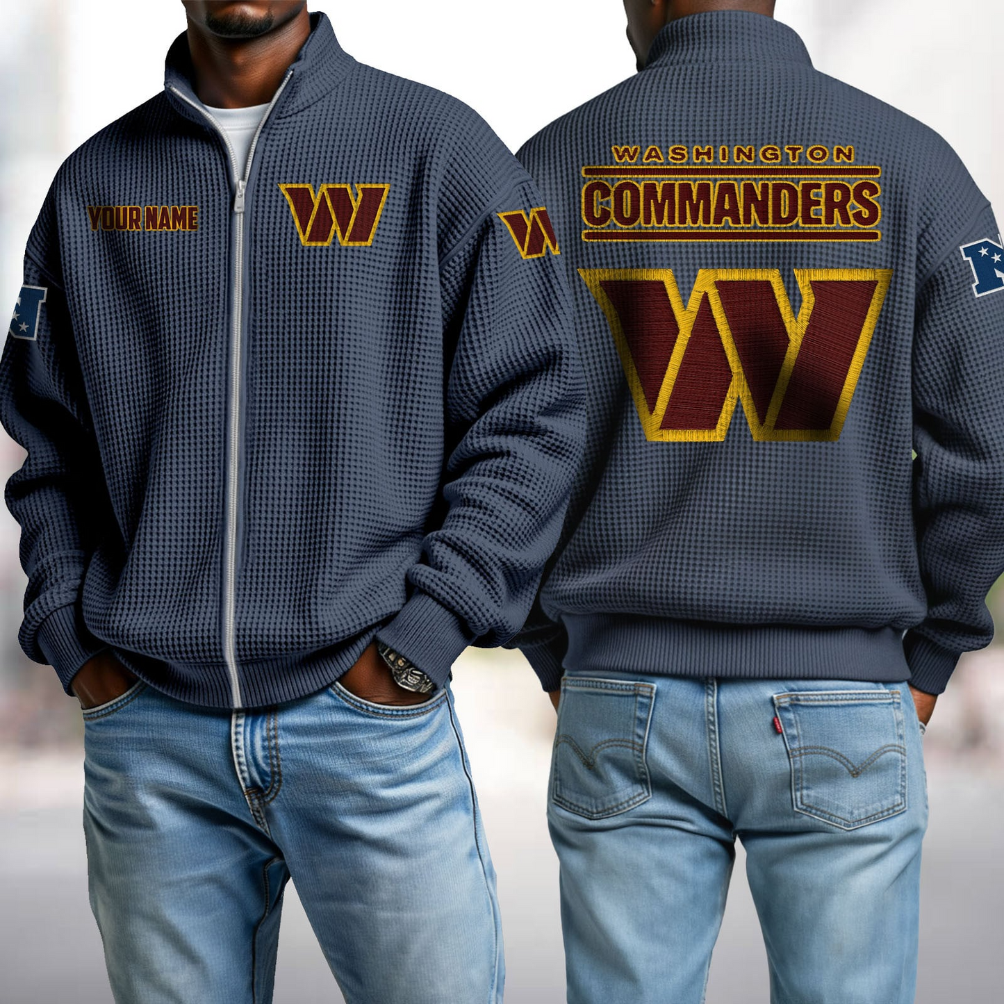 WAS x NFL Waffle Zip-Up Sweatshirt DatND DVT