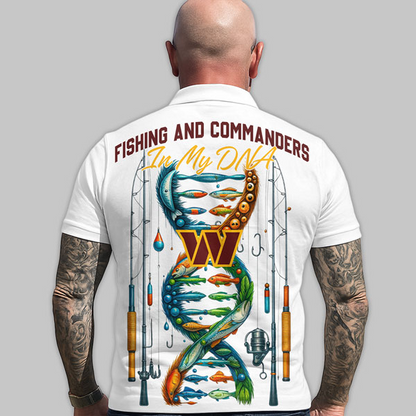 WC Premium NFL Fishing In My DNA Polo Shirt DDT CTND