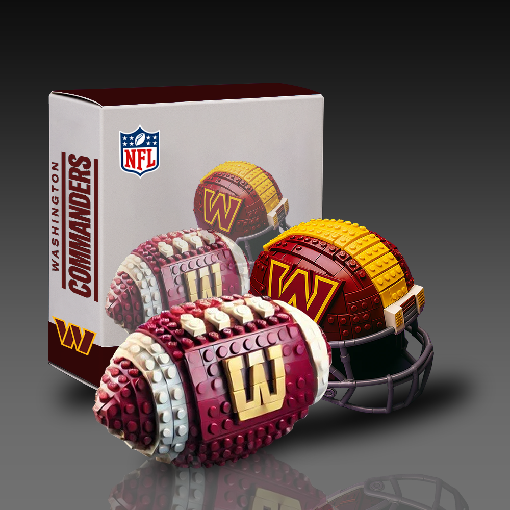 WC x NFL Team Ball & Helmets Building Block Football Set DDT CTND