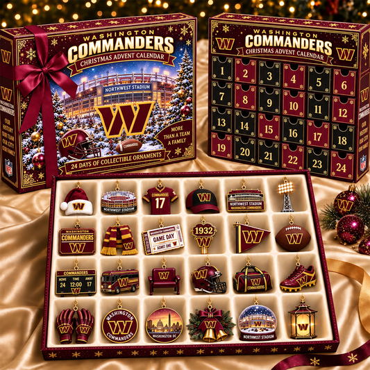 WC x NFL Team Christmas Advent Calendar Box - 24 Days Countdown Tree Ornaments Gift Set 2809 NAK TTT