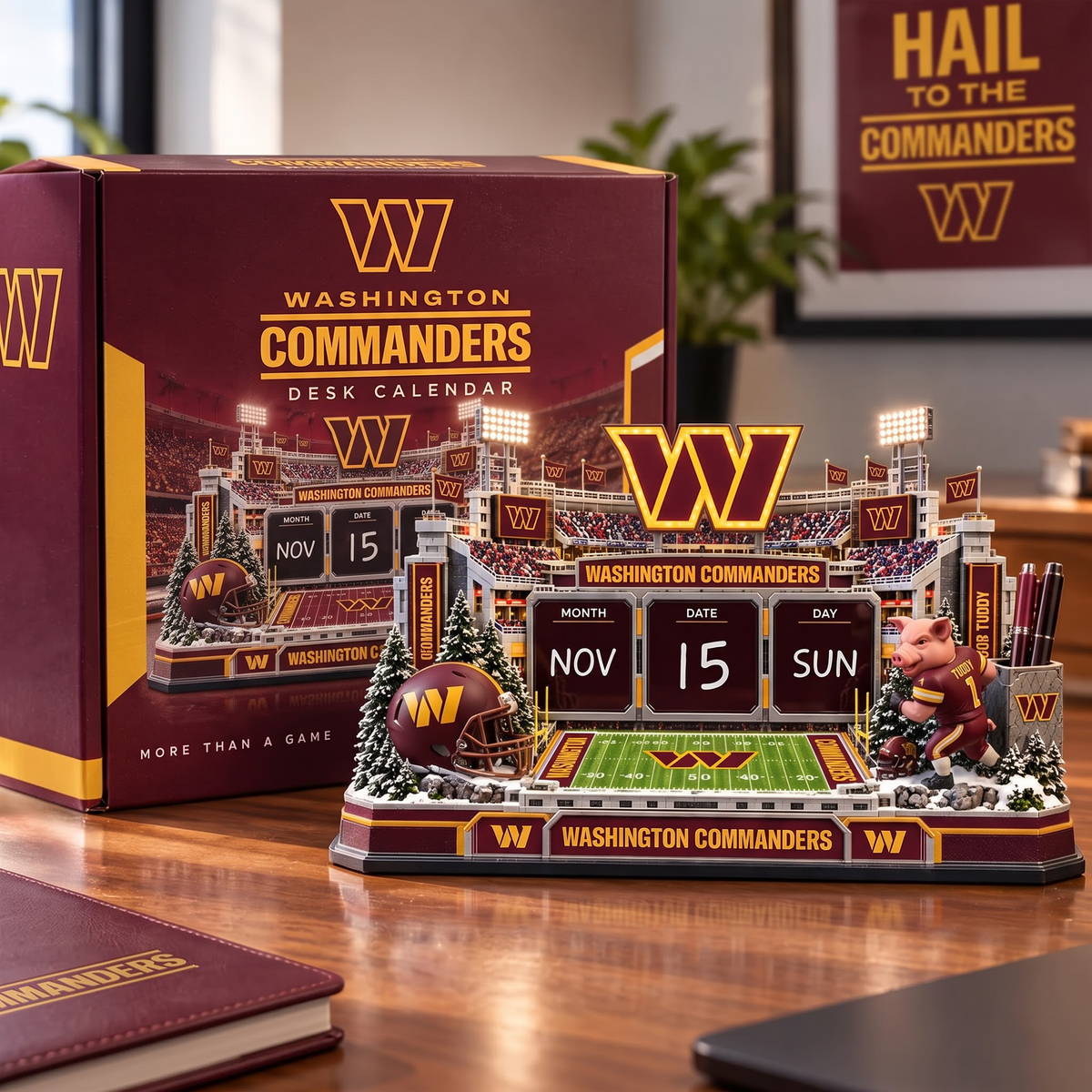 WC x NFL Write-On Calendar With Pen