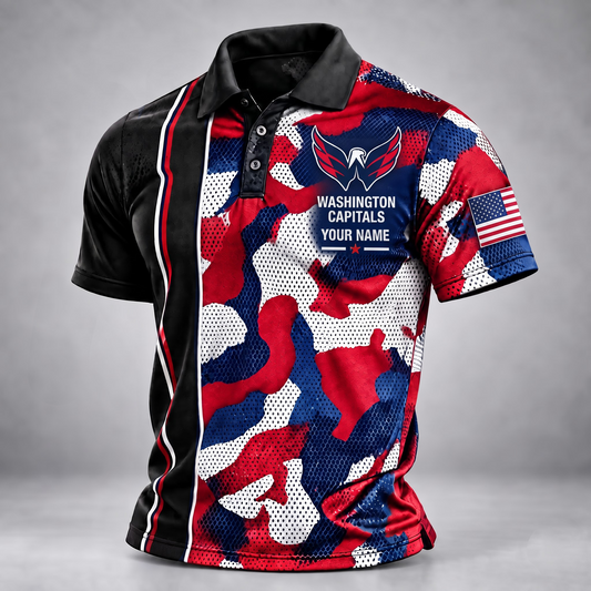 WC x NHL x USVeteran Premium Personalized Polo Shirt