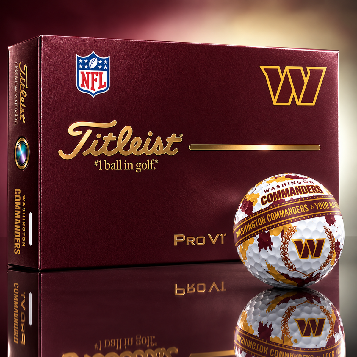 WC x Premium NFL Titleist Pro V1 Golf Ball Set