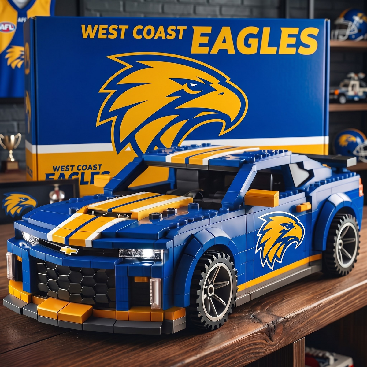 WCE x AFL Team Muscle Car Building Block Set