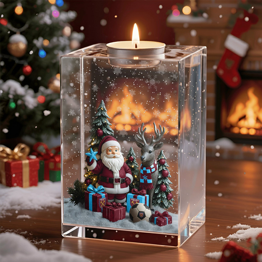 WHU x EPL Personalized Christmas Crystal Candle Holder DatND DVT