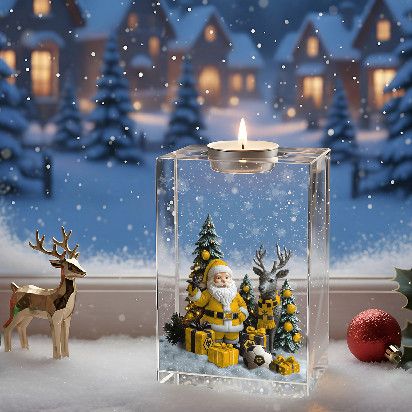 WOL x EPL Personalized Christmas Crystal Candle Holder DatND DVT