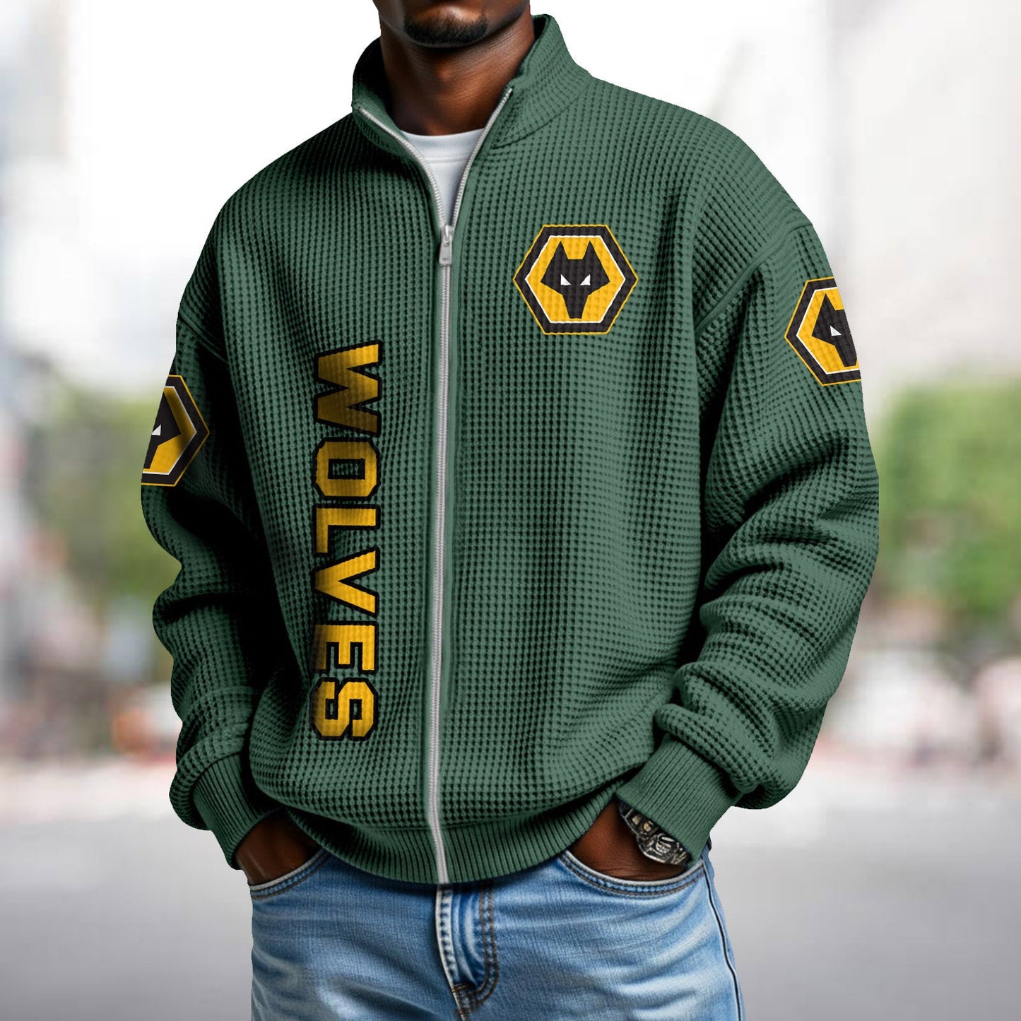 WOL x EPL Waffle Zip Up Sweatshirt DatND DVT
