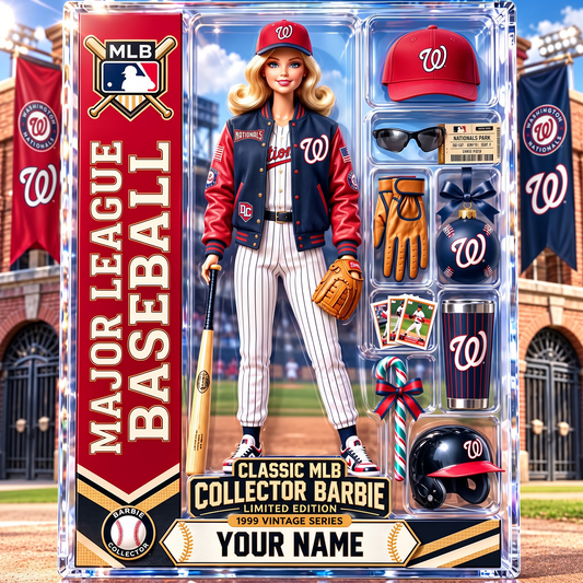 WSH X Personalized Classic MLB Collector Barbie Acrylic Block Plaque