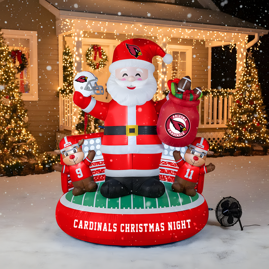 ARI X NFL Christmas Inflatable Team-Themed Santa & Reindeer NAK NHT