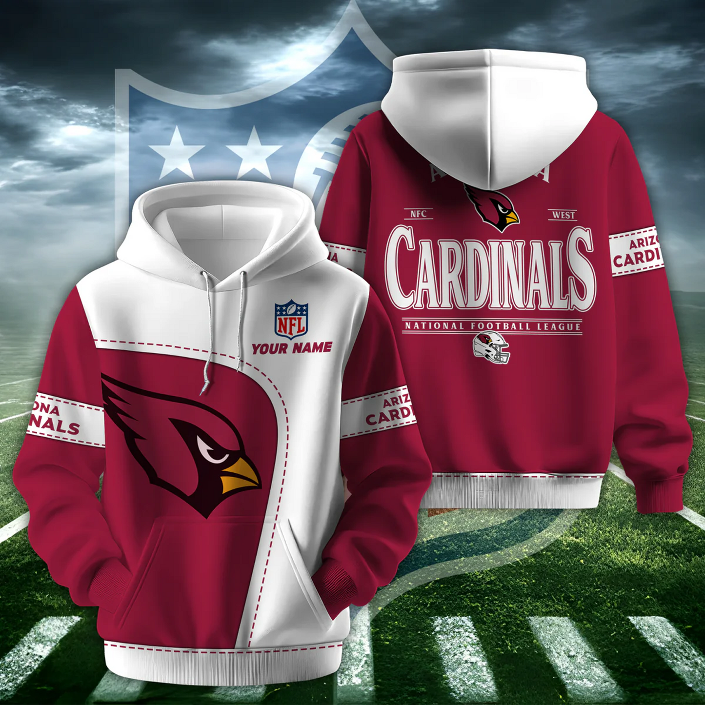 ARI X NFL Classic Logo Limited Edition Hoodie And Cap NAK NHT