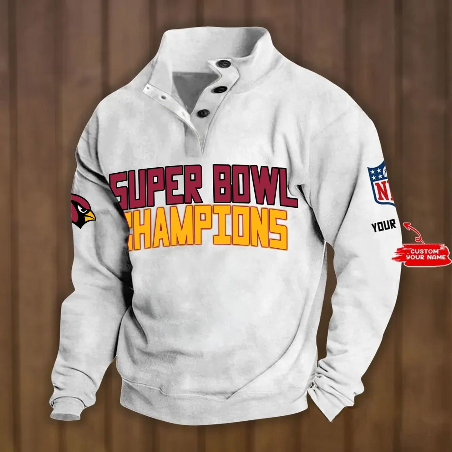 ARI x NFL Double Breasted Stand Collar Hoodies DATND TANTD