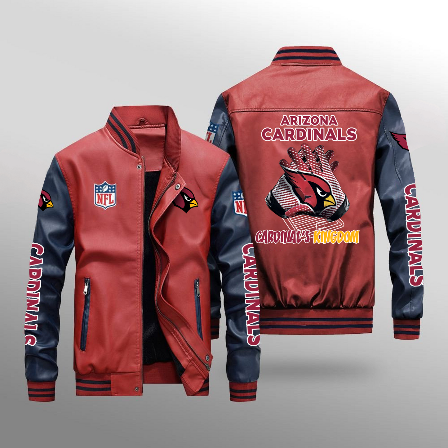 ARI x NFL Leather Bomber Jacket DATND TANTD