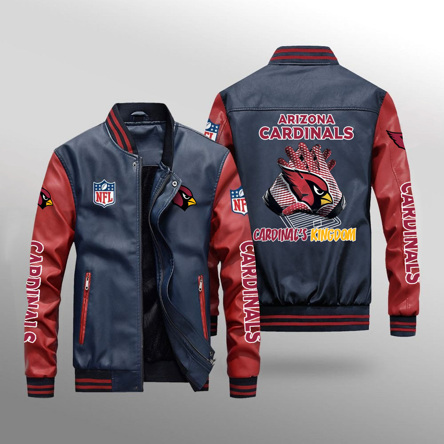 ARI x NFL Leather Bomber Jacket DATND TANTD