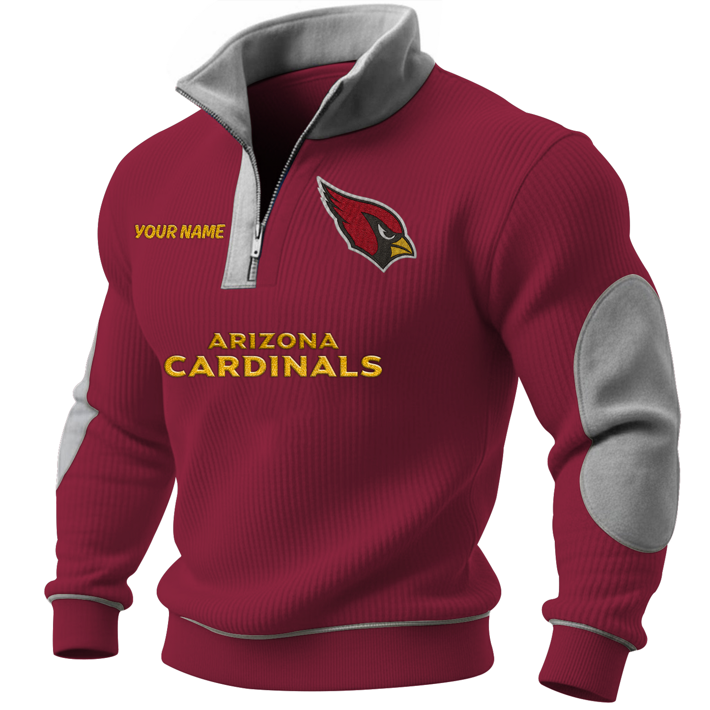 ARI x NFL PREMIUM LONG ZIP POLO SHIRT DATND TANTD