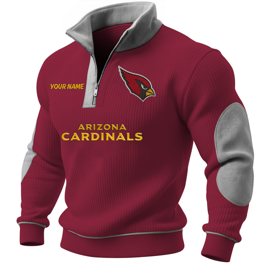 ARI x NFL PREMIUM LONG ZIP POLO SHIRT DATND TANTD
