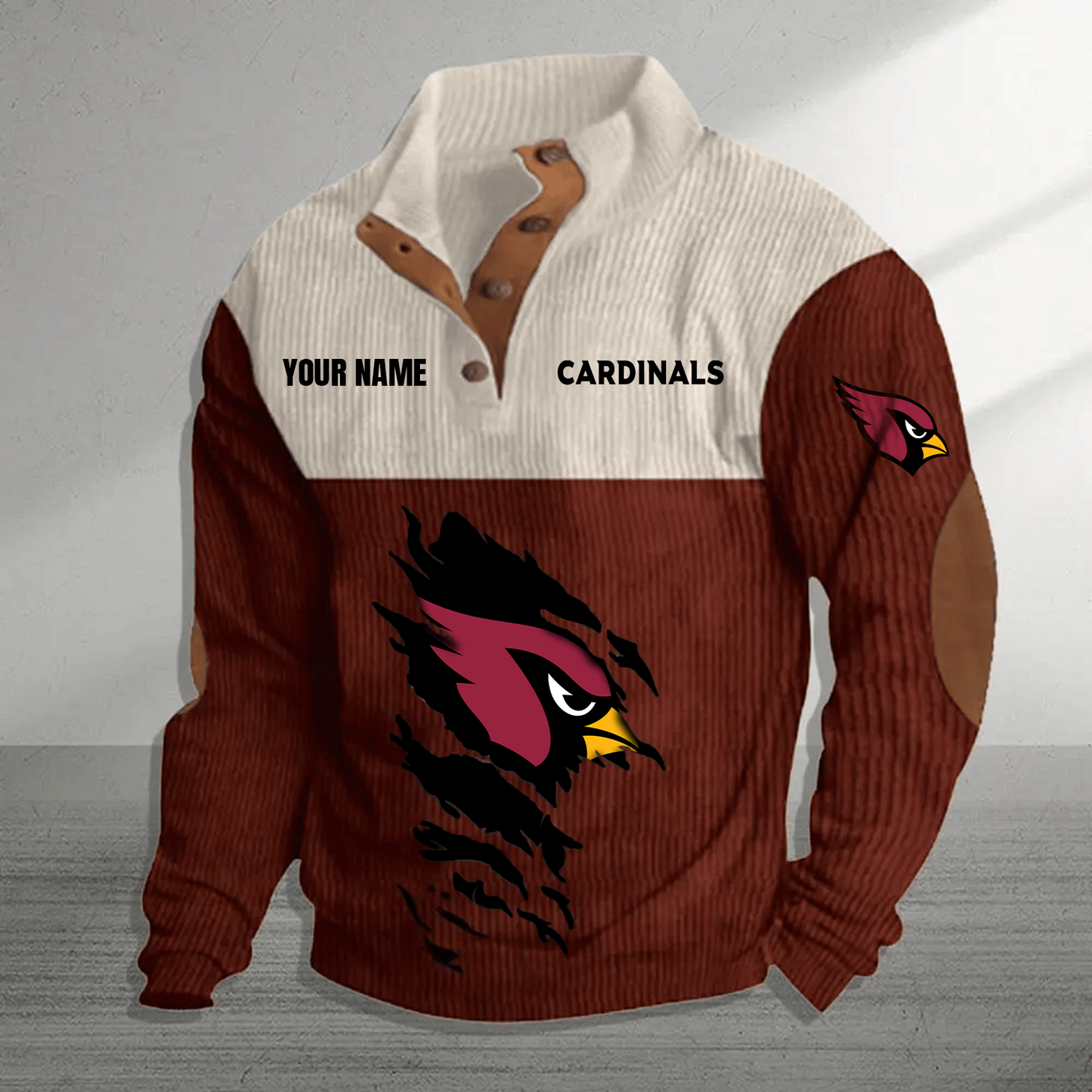 ARI x NFL Premium Personalized Game-Day Pullover DATND TANTD