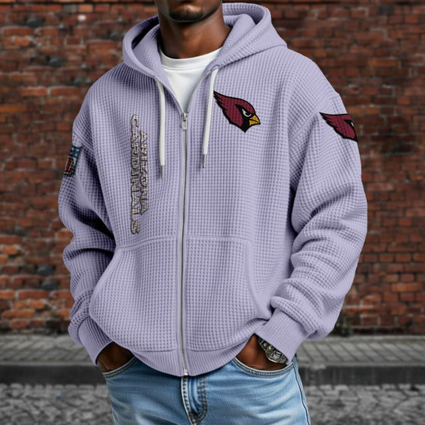 ARI X NFL Textured Lounge Zip-up Hoodie NAK NHT