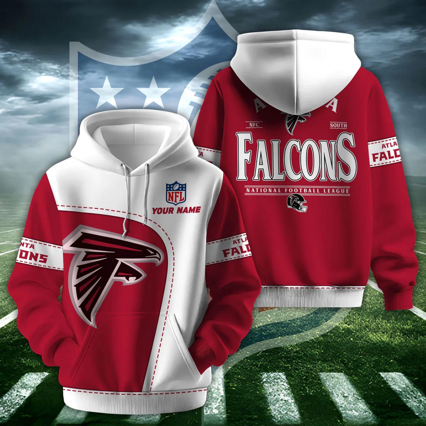 ATL X NFL Classic Logo Limited Edition Hoodie And Cap NAK NHT