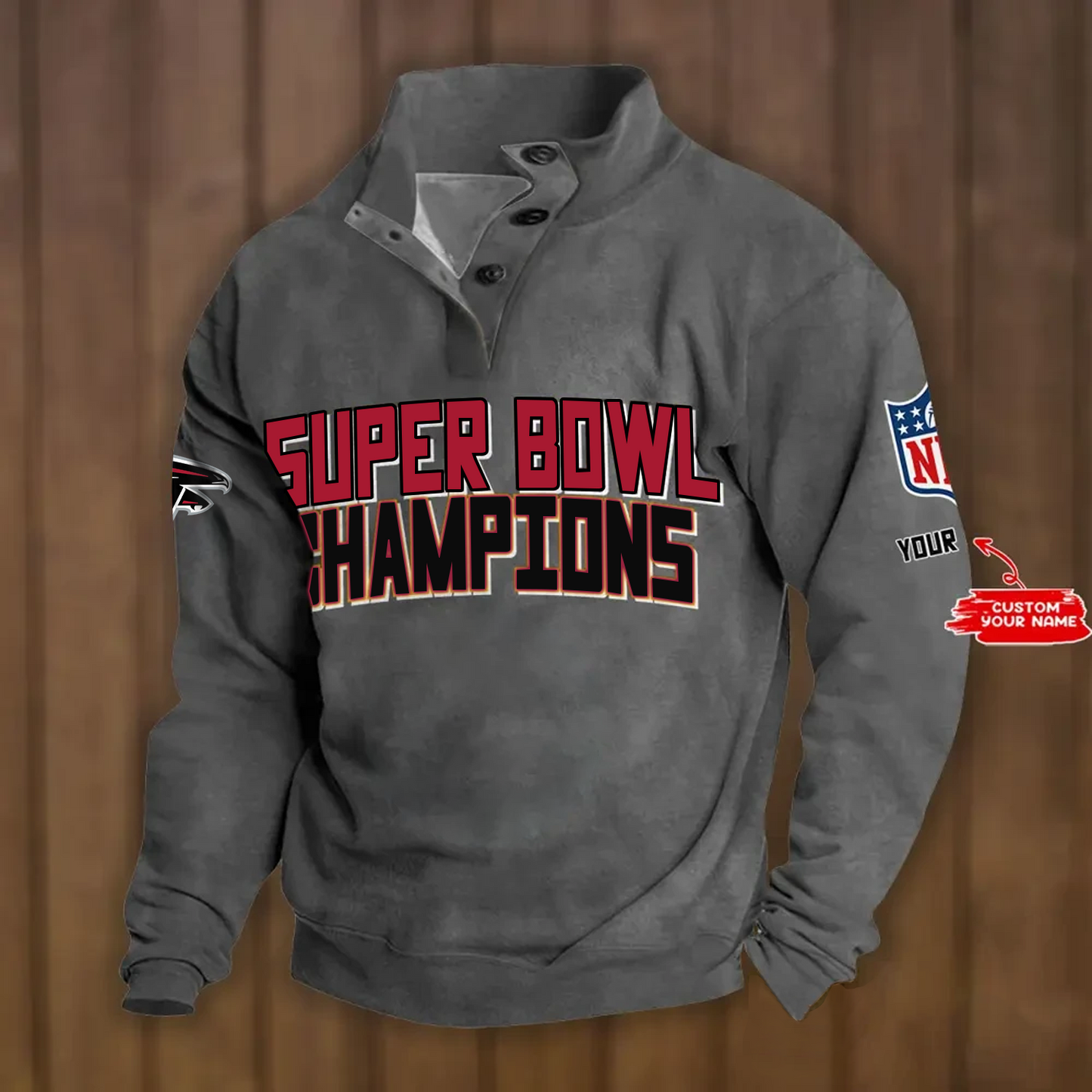 ATL x NFL Double Breasted Stand Collar Hoodies DATND TANTD