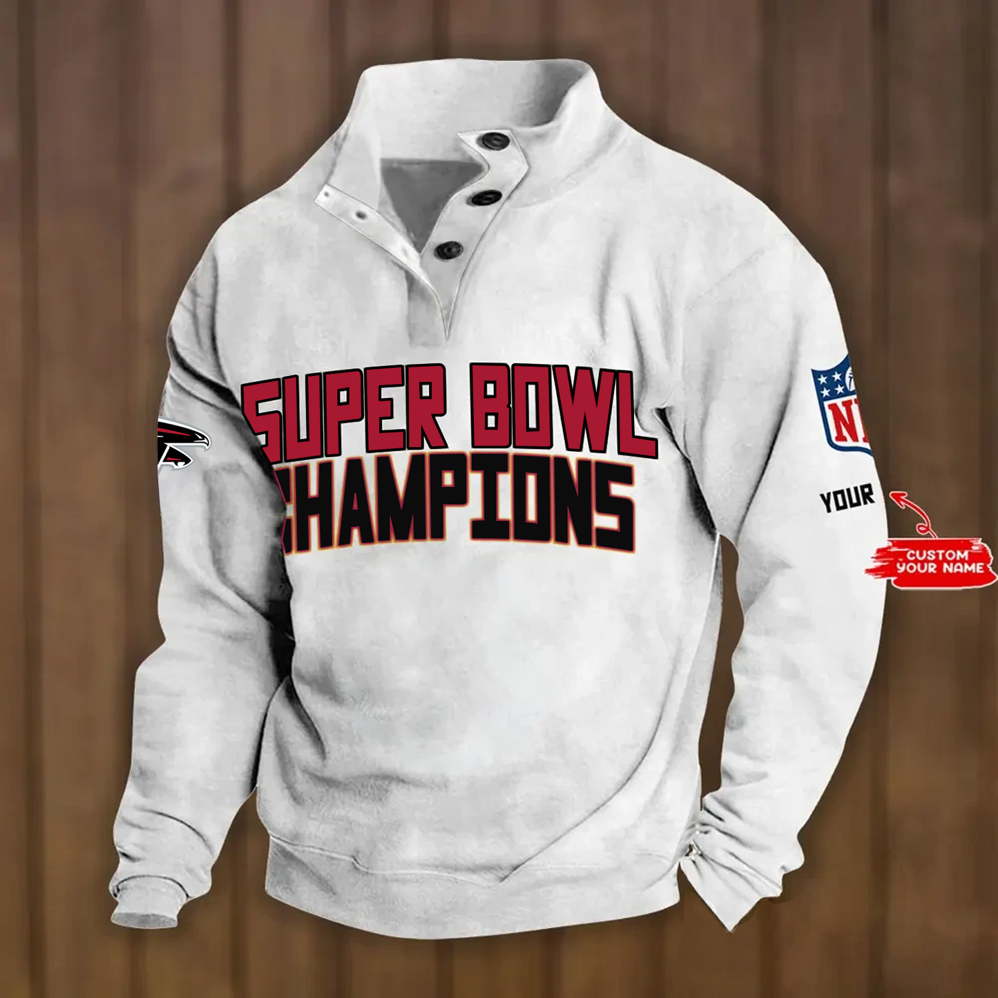 ATL x NFL Double Breasted Stand Collar Hoodies DATND TANTD