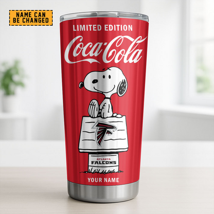 ATL x NFL Mix Snoopy & Red Coca Tumbler DatND DVT
