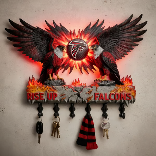 ATL X NFL Originality Verification Football Team Wall Key Holder NAK THUONGNH
