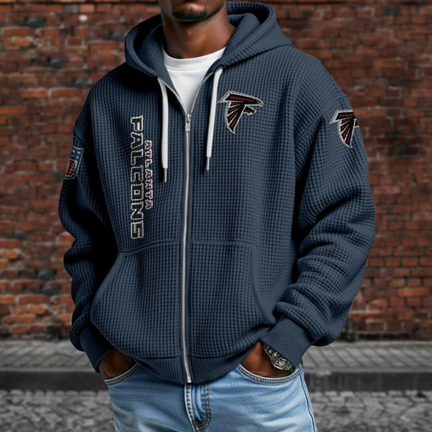 ATL X NFL Textured Lounge Zip-up Hoodie NAK NHT