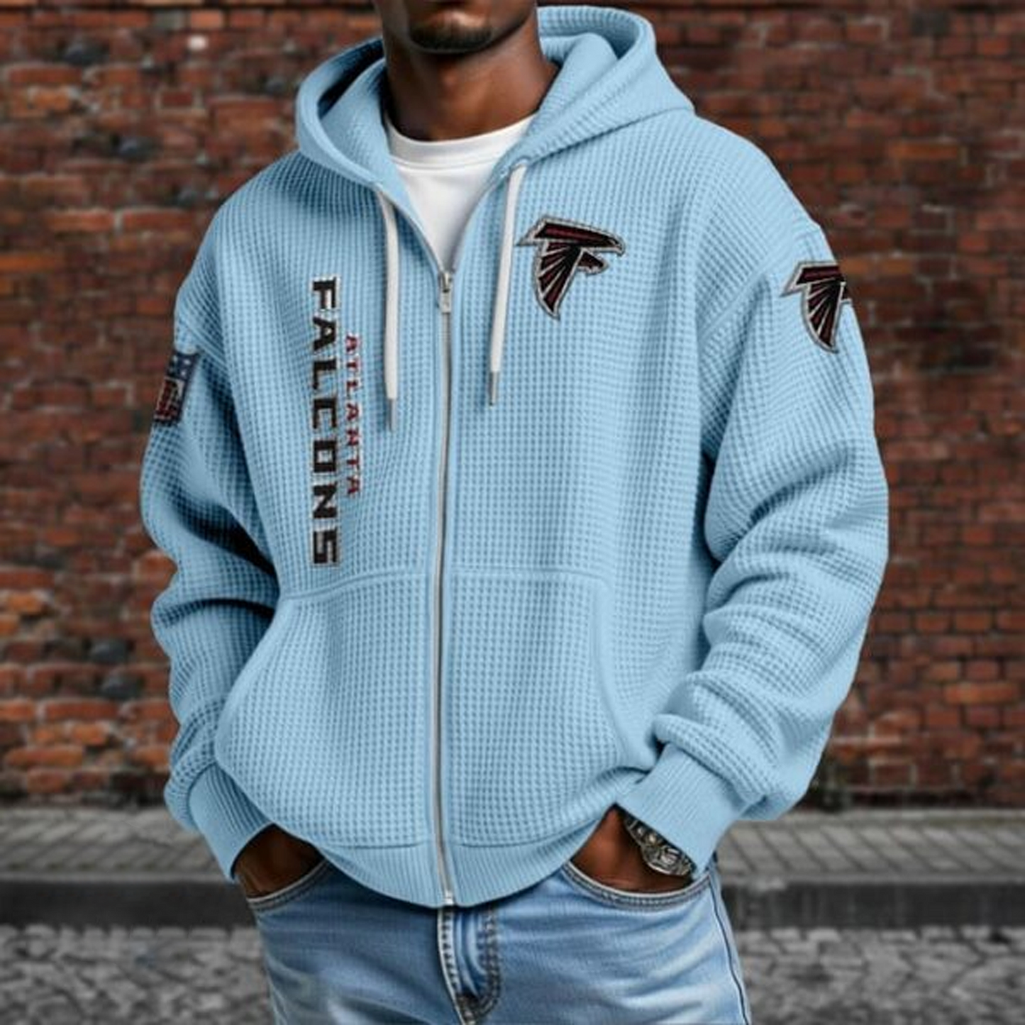 ATL X NFL Textured Lounge Zip-up Hoodie NAK NHT
