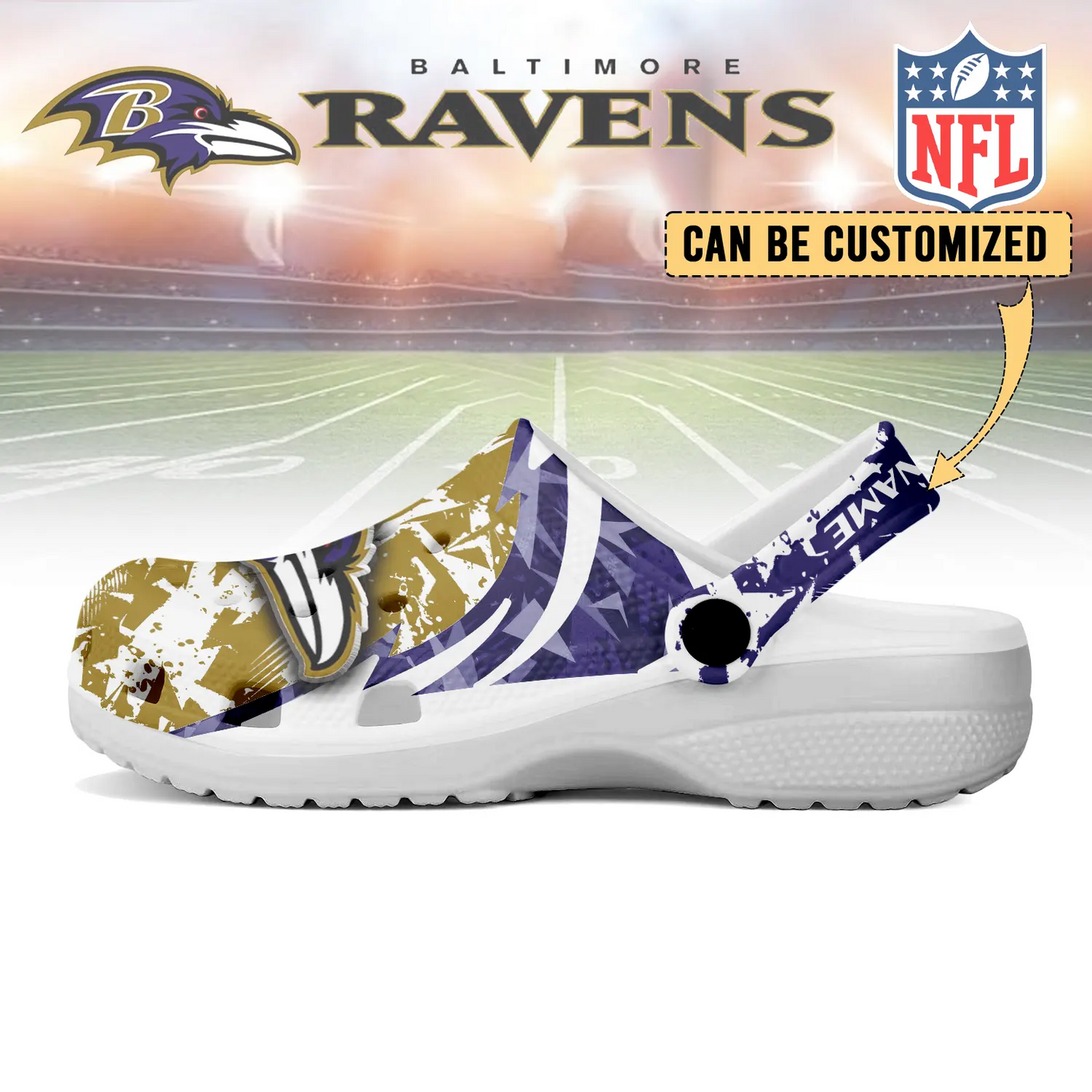 BAL  x NFL Crocs Crocband Clogs Shoes DatND DVT