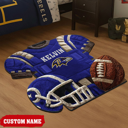 BAL X New NFL Cashmere Rug For Home Custom Gift Any Name NAK NHT