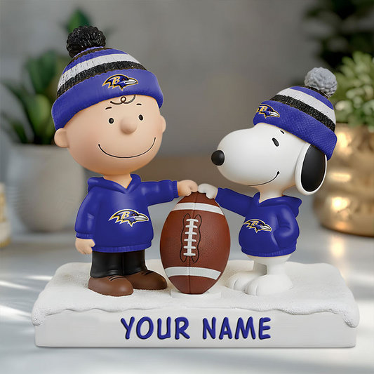 BAL X NFL And SnooPy Acrylic Block Plaque Custom Name Gifts NAK NHT