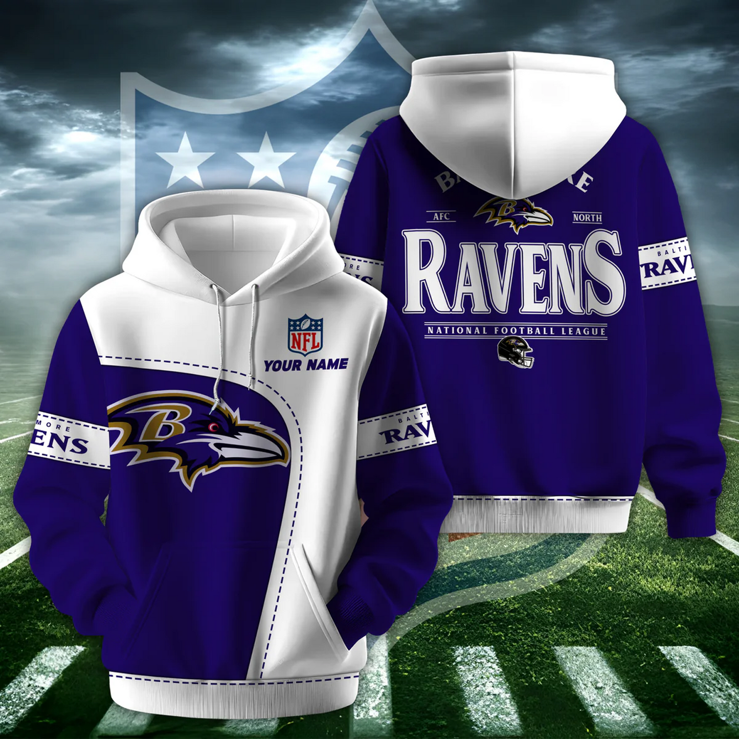 BAL X NFL Classic Logo Limited Edition Hoodie And Cap NAK NHT