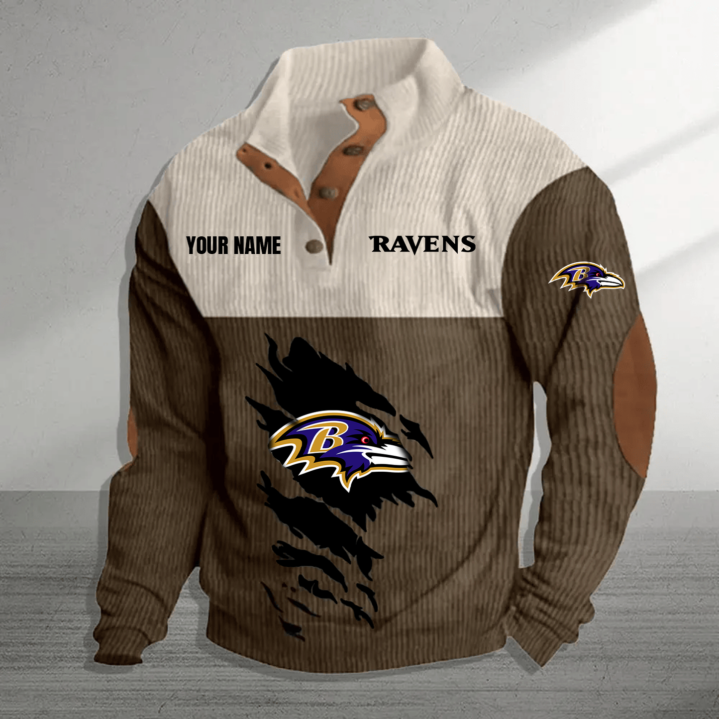 BAL x NFL Premium Personalized Game-Day Pullover DATND TANTD