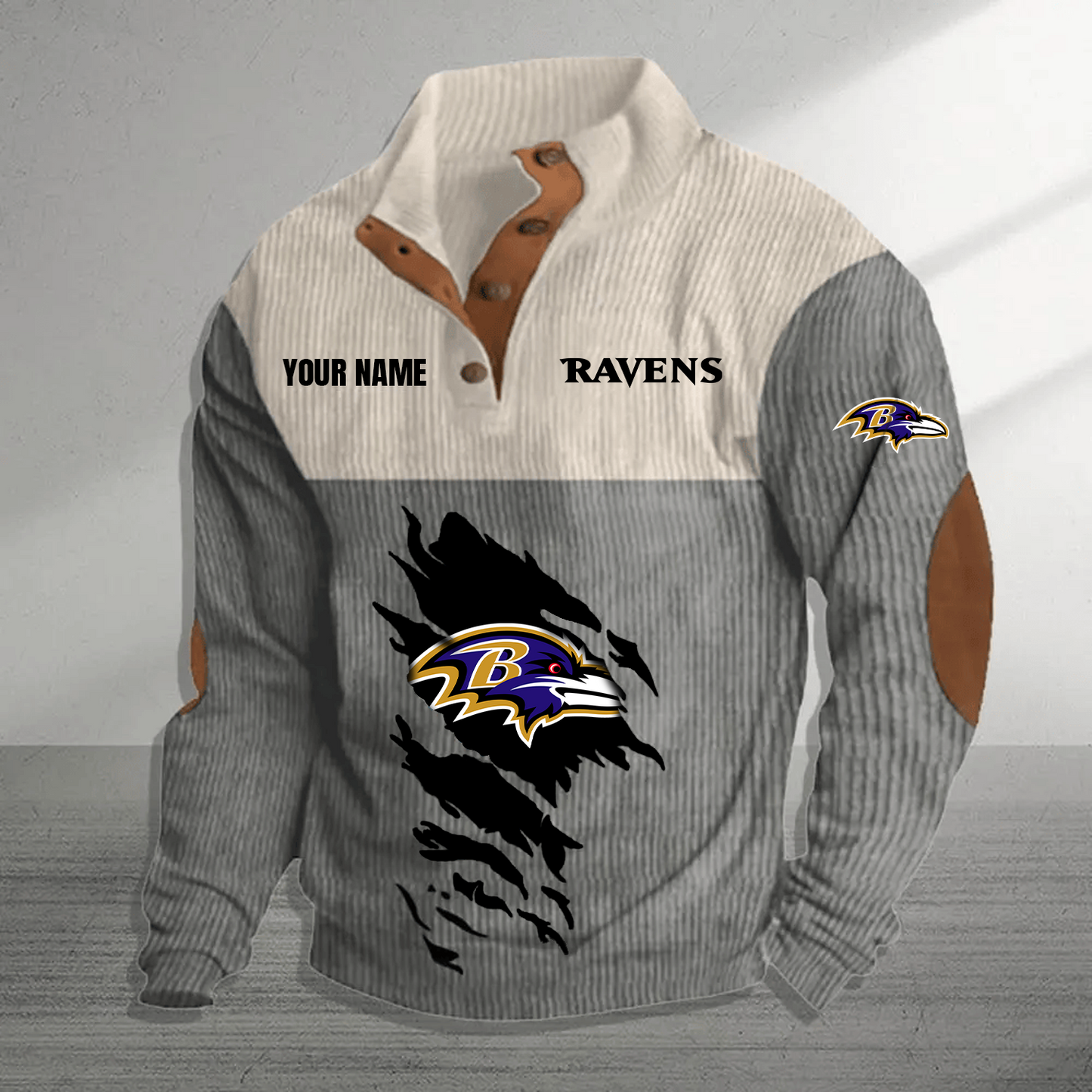 BAL x NFL Premium Personalized Game-Day Pullover DATND TANTD