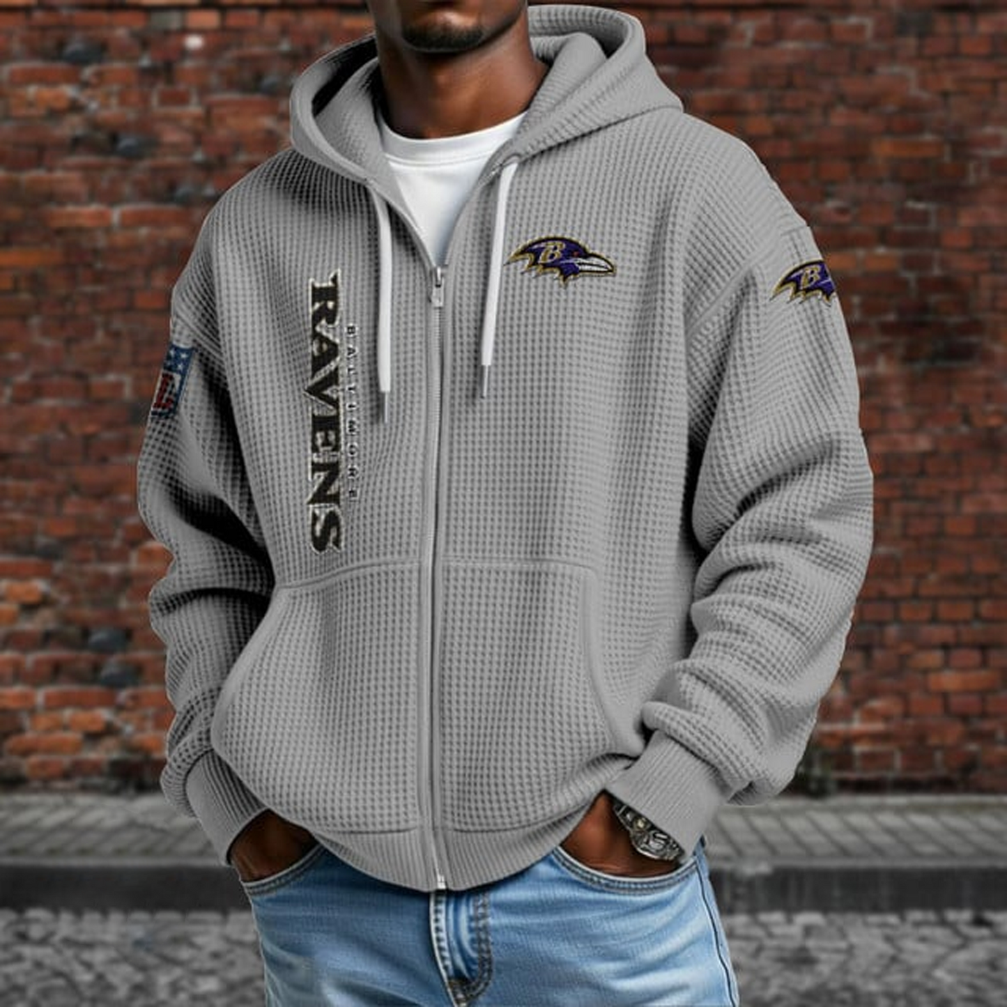 BAL X NFL Textured Lounge Zip-up Hoodie NAK NHT