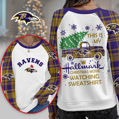 BR Premium NFL Cozy Round Neck Raglan Sleeve Sweatshirt DDT CTND