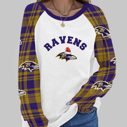 BR Premium NFL Cozy Round Neck Raglan Sleeve Sweatshirt DDT CTND
