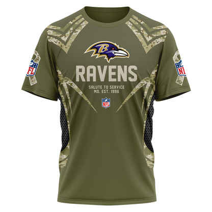 BR Premium NFL Salute to Service Camo 3D Shirt DDT CTND