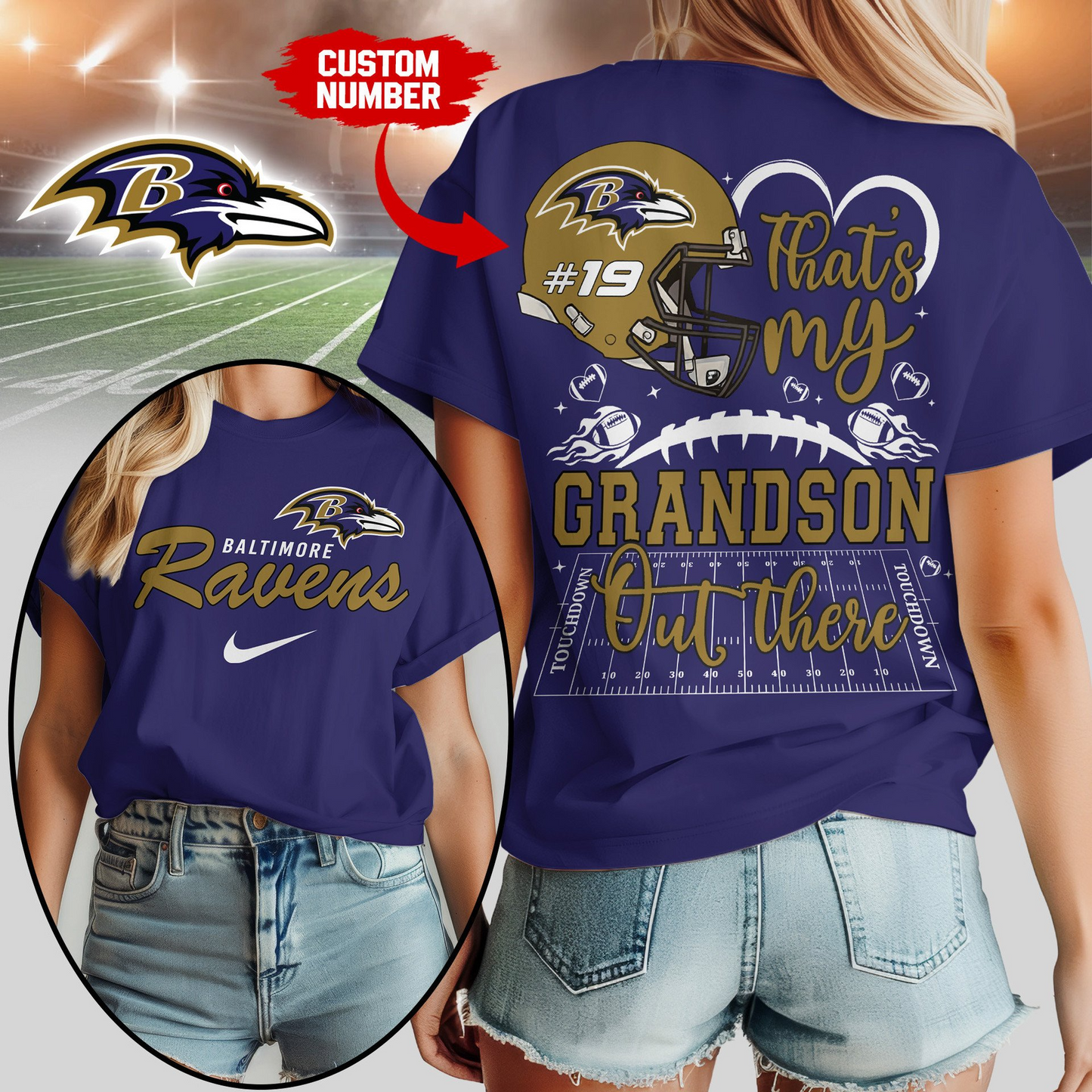 BR Premium NFL That My Grandson Out There Shirt DDT NTL