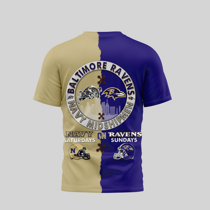 BR Premium NFL x NCAA 3D T-shirt DDT NTL