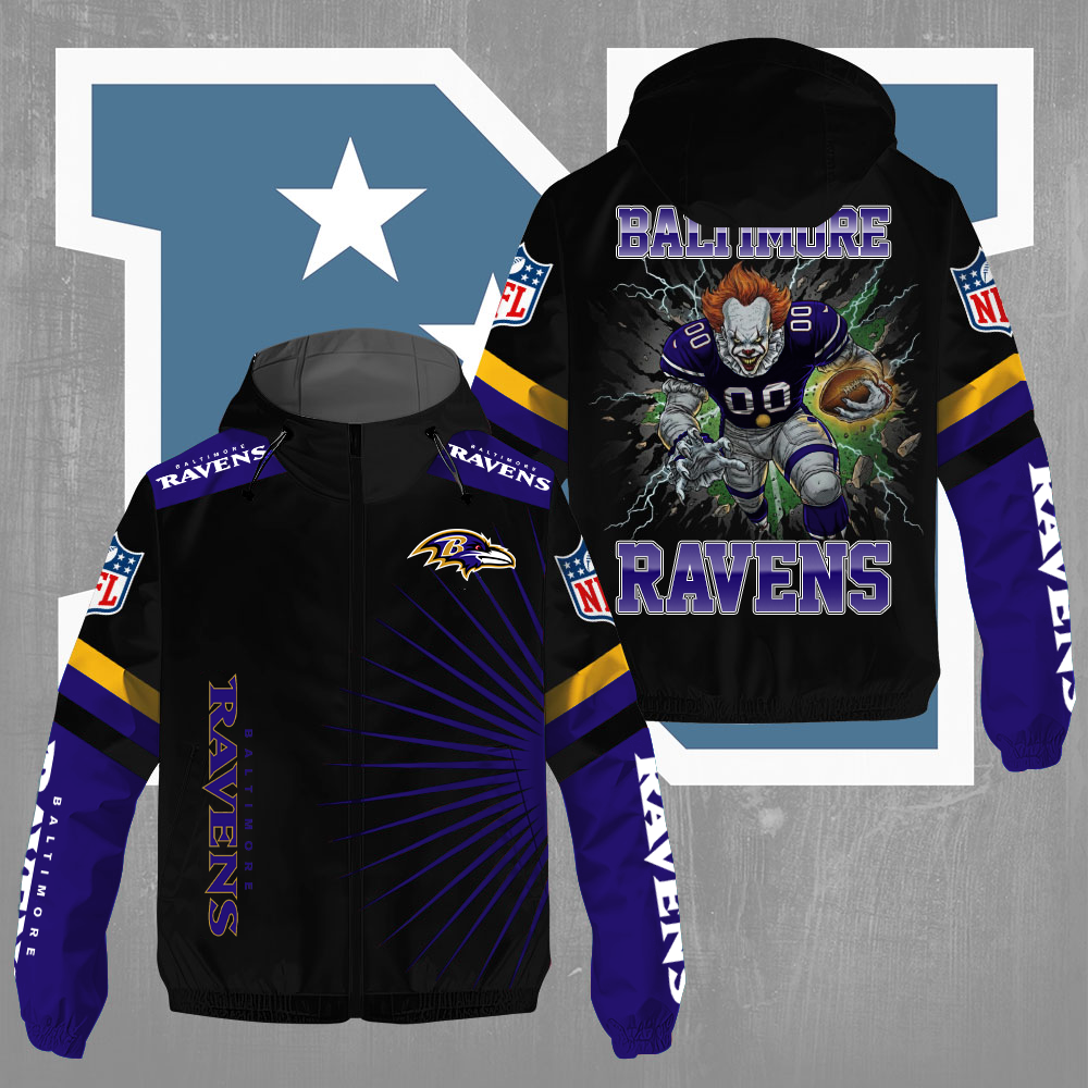 BR x NFL Pennywise 3D Windbreaker Jacket DDT CTND